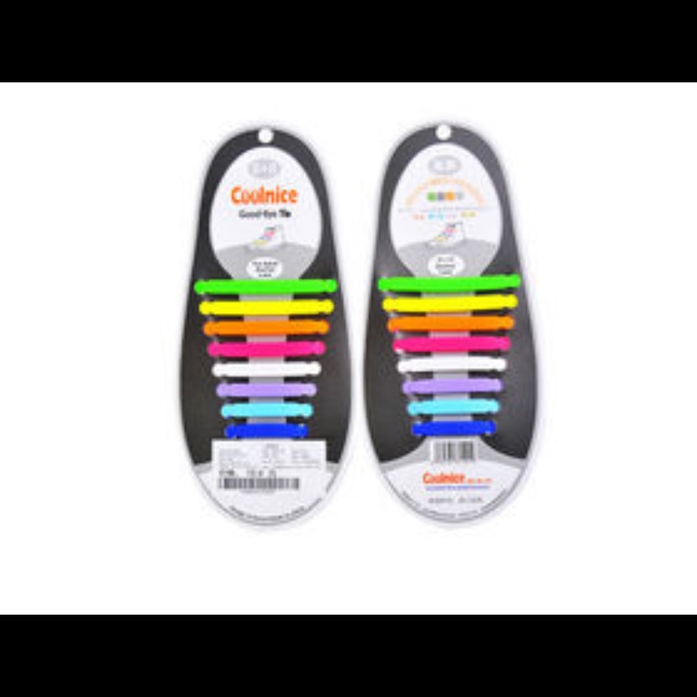 New in Package multi colored no tie shoe laces COOLNICE